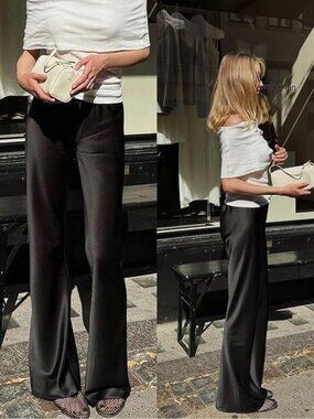 Satin Wide Leg Dress Pants - NWT - M